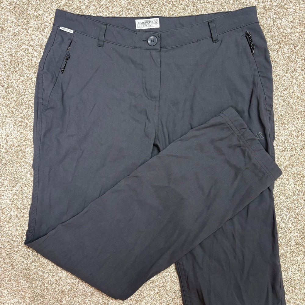 Craghoppers Expert Kiwi Pro Stretch Pants Womens Medium 8 Hiking Outdoors Gray